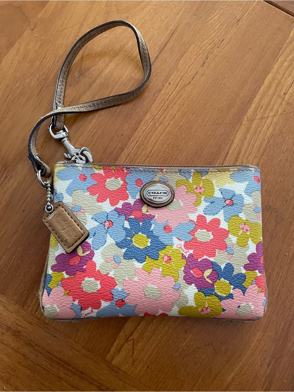 Coach Floral Wristlet
